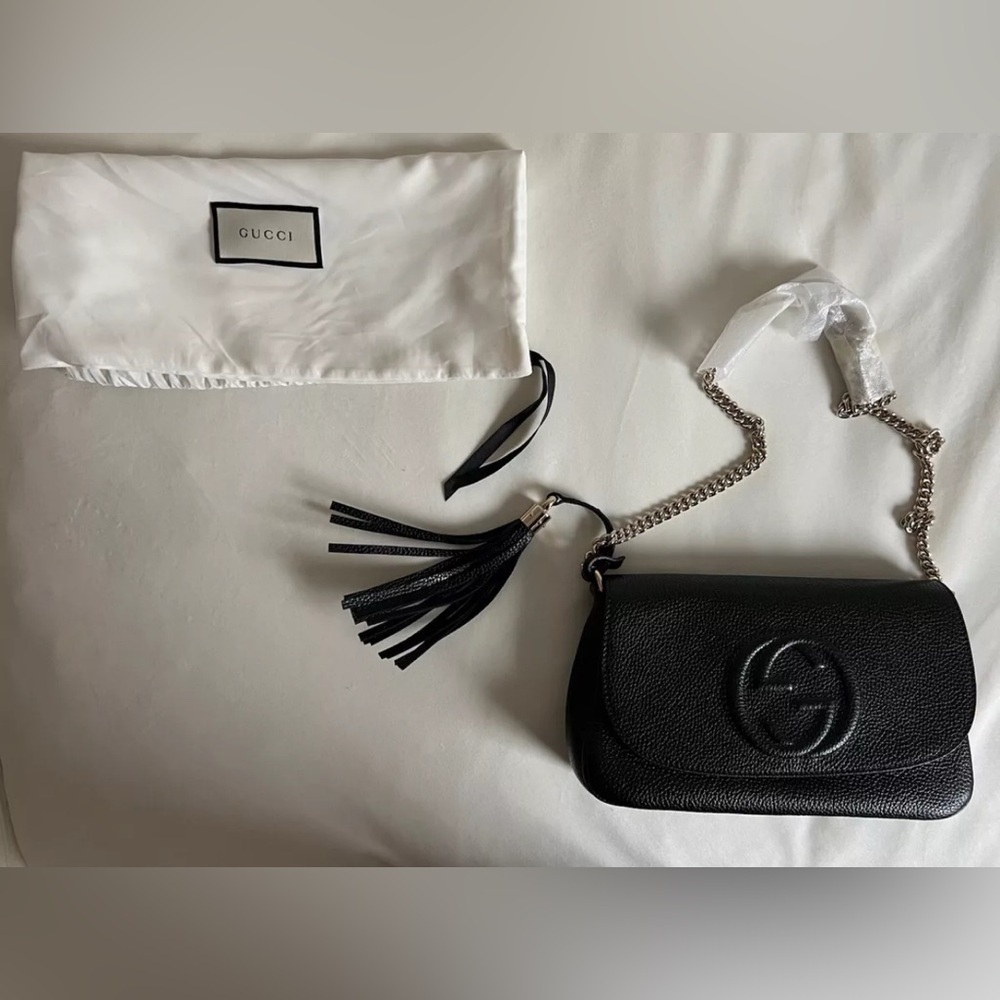 Gucci Soho Long Flap Leather Crossbody Bag
